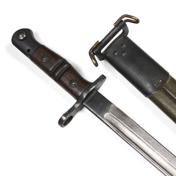 M1917 bayonet with leather scabbard