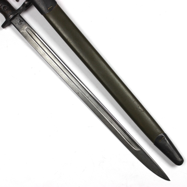 M1917 bayonet with leather scabbard