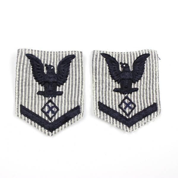 US Navy WAVES seersucker sleeve ranks - Specialist X 3rd Class