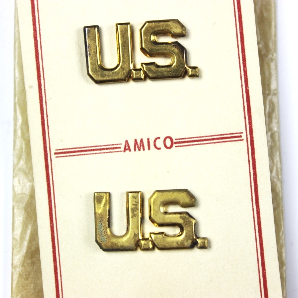 US Army officers collar insignia - Amico, NY