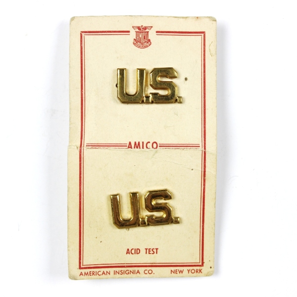 US Army officers collar insignia - Amico, NY