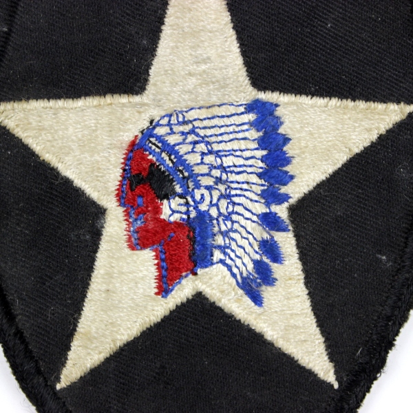 2nd ID Indian Head shoulder patch - Twill base