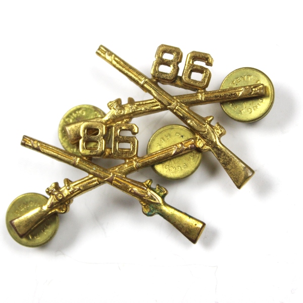 86th Infantry Regiment infantry officer collar insignia