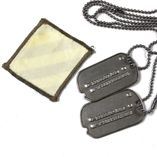 3rd Infantry Division dog tags w/ chain