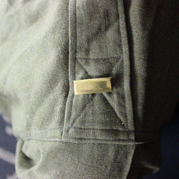 US Army brown mustard shirt w/ 2nd Lt and infantry insignia