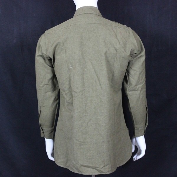 US Army brown mustard shirt w/ 2nd Lt and infantry insignia