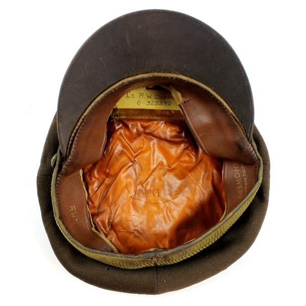 USAAF Chocolate gabardine officer service cap - Dobbs