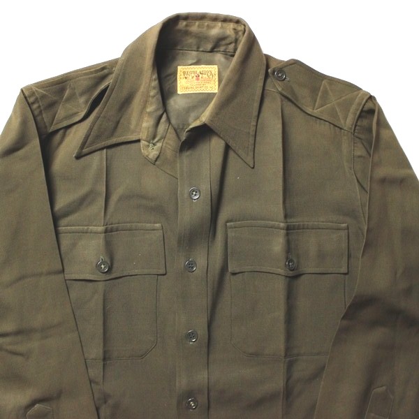 US Army Air Corps officer’s chocolate gabardine shirt