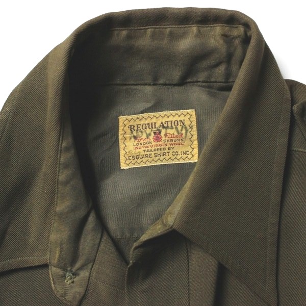 US Army Air Corps officer’s chocolate gabardine shirt