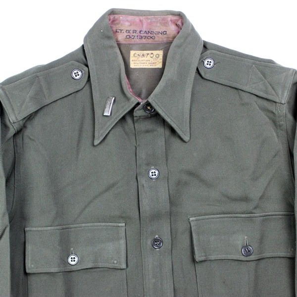 US Army Air Corps officer’s chocolate gabardine shirt - Identified