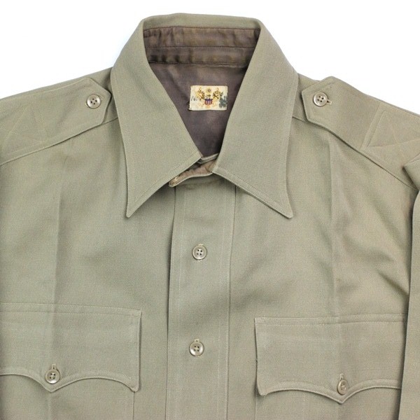 US Army khaki / tan officer's service shirt - 15 x 33