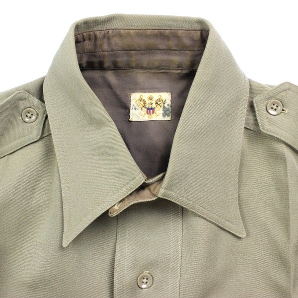 US Army khaki / tan officer's service shirt - 15 x 33