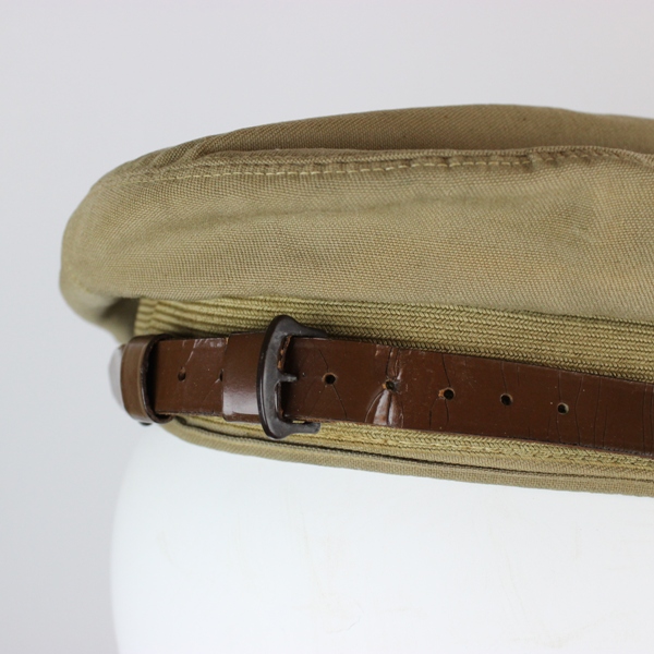 USAAF khaki / tan officer service cap - Dobbs crusher