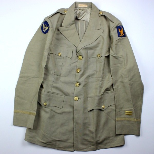 Khaki / tan uniform grouping - 2nd and 8th Air Force - Identified