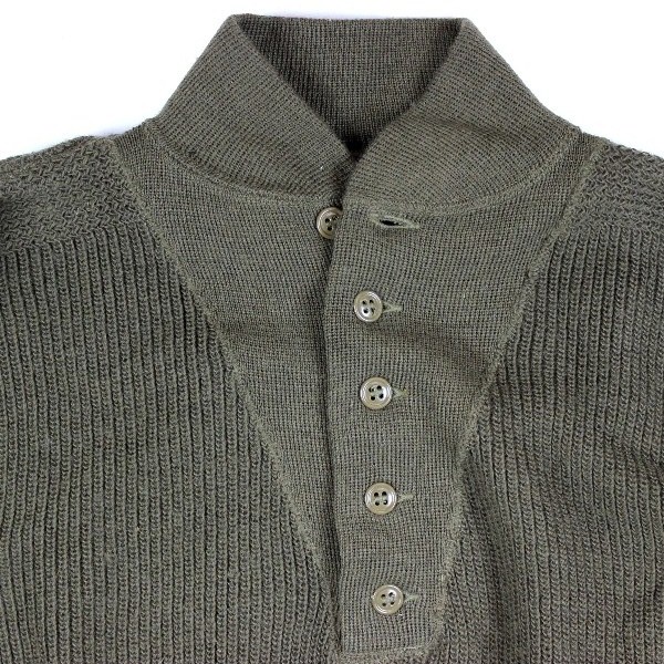 High neck OD wool knit sweater - Large