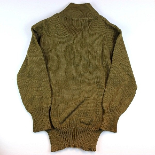 High neck OD wool knit sweater - Dated 1943 - Small