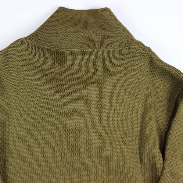 High neck OD wool knit sweater - Dated 1943 - Small