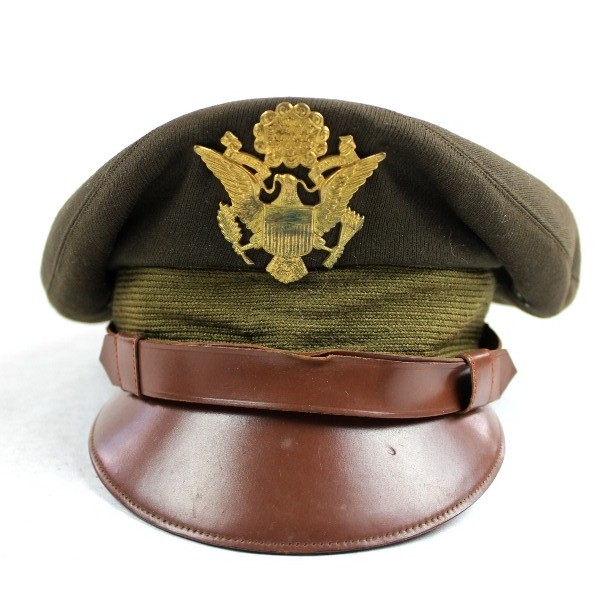 USAAF chocolate gabardine officer service cap w/ soft visor