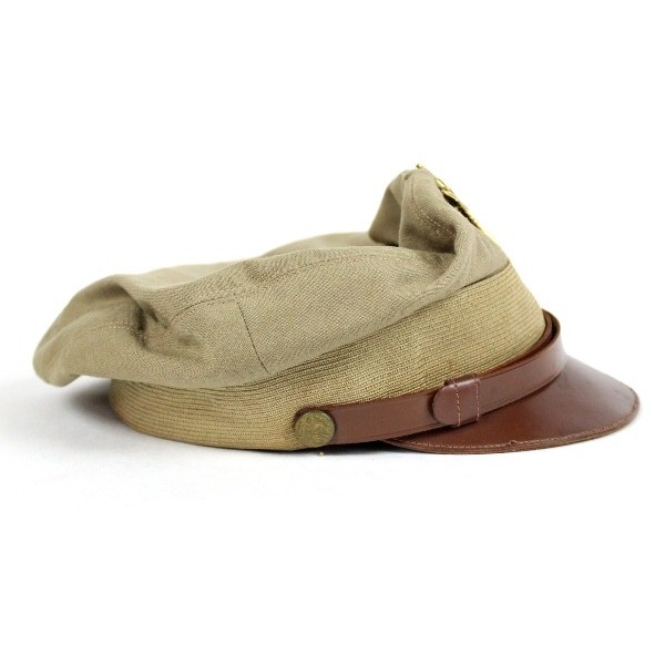 USAAF officer summer khaki / tan service cap - Identified