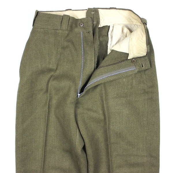 Officers OD wool serge field trousers - W33 L32