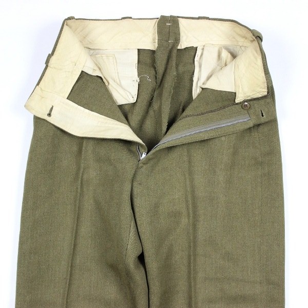 Officers OD wool serge field trousers - W33 L32