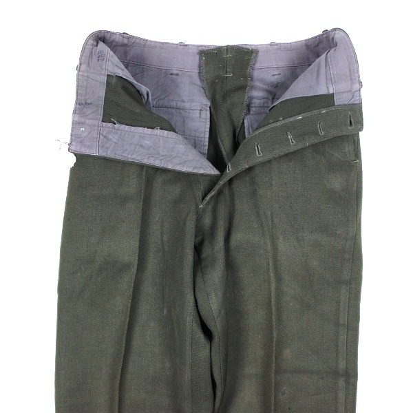 Officers chocolate gabardine field trousers - W30 L31