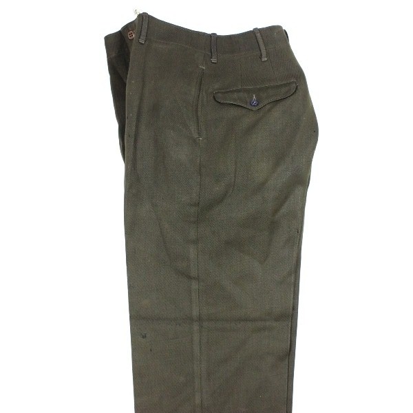 Officers chocolate gabardine field trousers - W30 L31