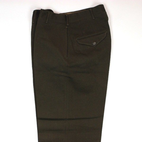 Officers chocolate gabardine field trousers - W30 L32