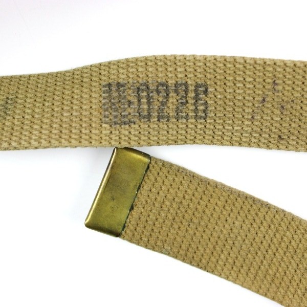 M1937 OD cotton webbing officers trousers belt