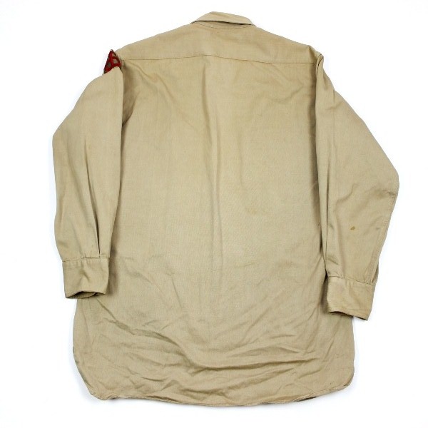 Officer khaki / tan cotton shirt - 90th Infantry Division - 15 x 32