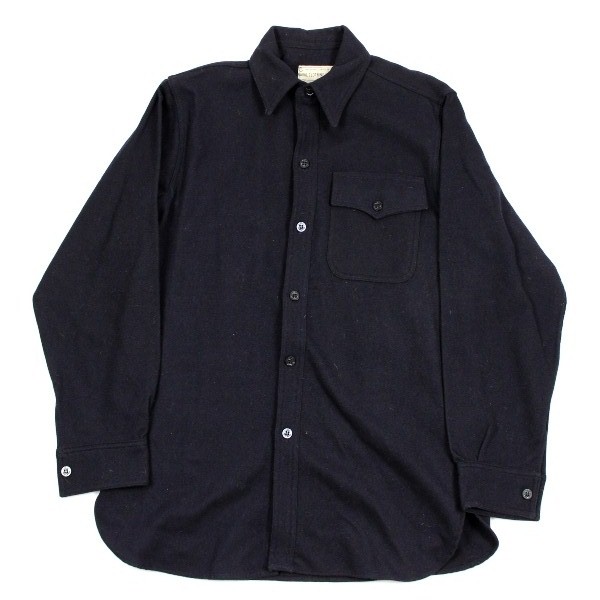 US Navy dark blue wool CPO shirt w/ 1 chest pocket