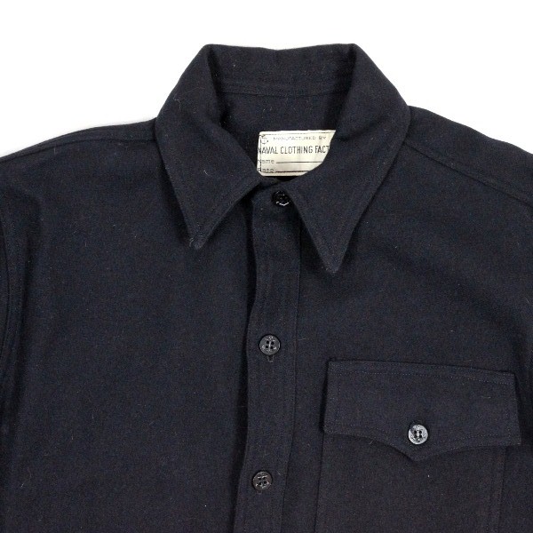 US Navy dark blue wool CPO shirt w/ 1 chest pocket