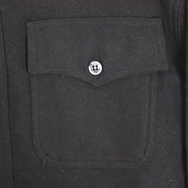 US Navy dark blue wool CPO shirt w/ 1 chest pocket