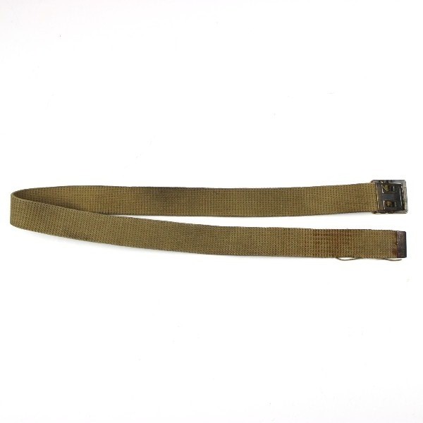 M1937 Khaki / tan cotton webbing EMs trousers belt - JQMD 43