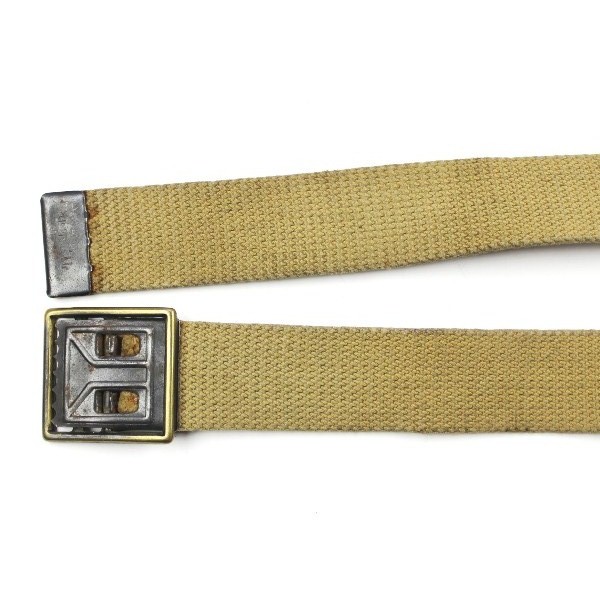 M1937 Khaki / tan cotton webbing EMs trousers belt