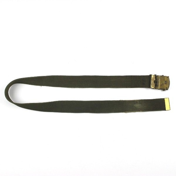 M1937 OD green cotton webbing officers trousers belt