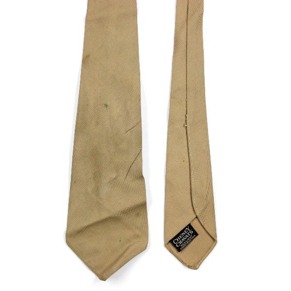 Khaki / Tan wool service necktie