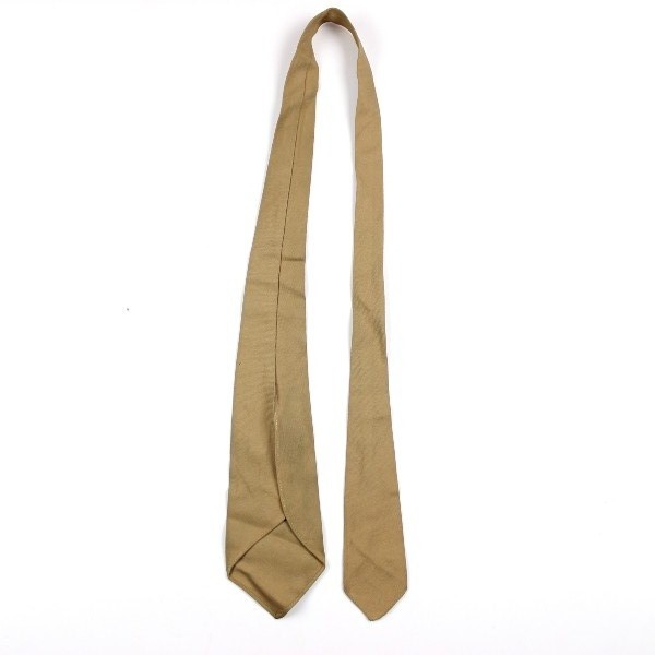 Khaki / Tan wool service necktie