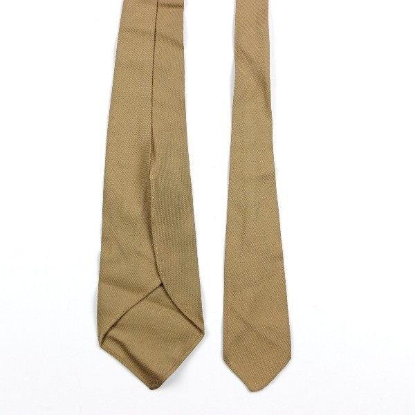 Khaki / Tan wool service necktie