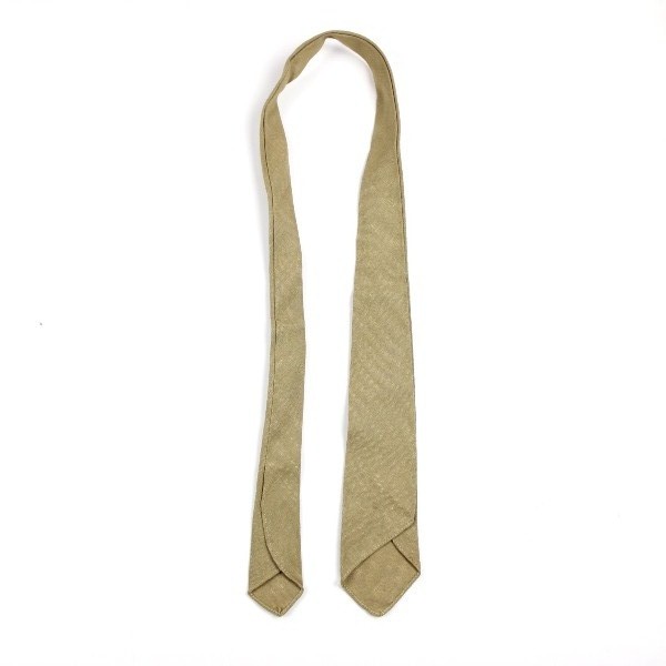 Khaki / Tan wool service necktie