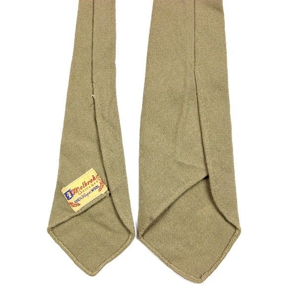 Khaki / Tan wool service necktie