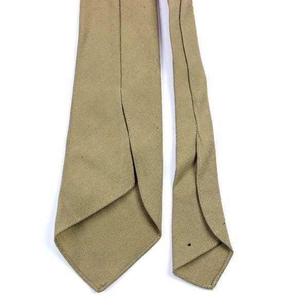 Khaki / Tan wool service necktie