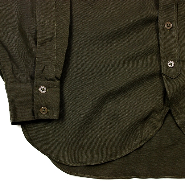 Army / Air Corps officers dark OD gabardine shirt - 15 1/2 x 32