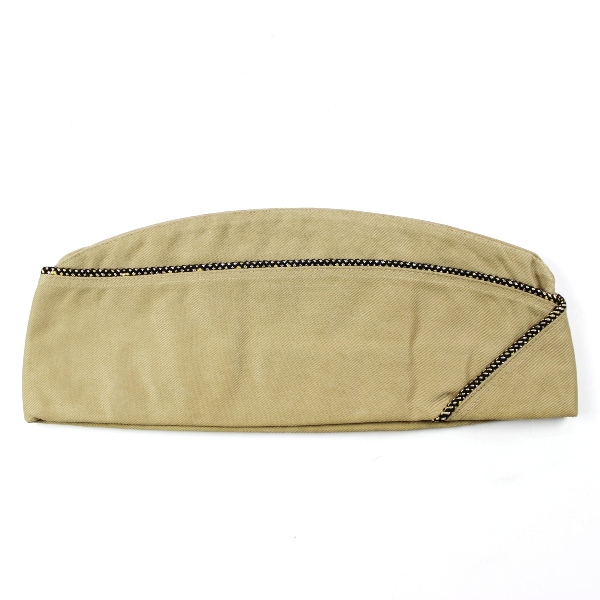 Officers khaki / tan cotton garrison cap - 7 1/8