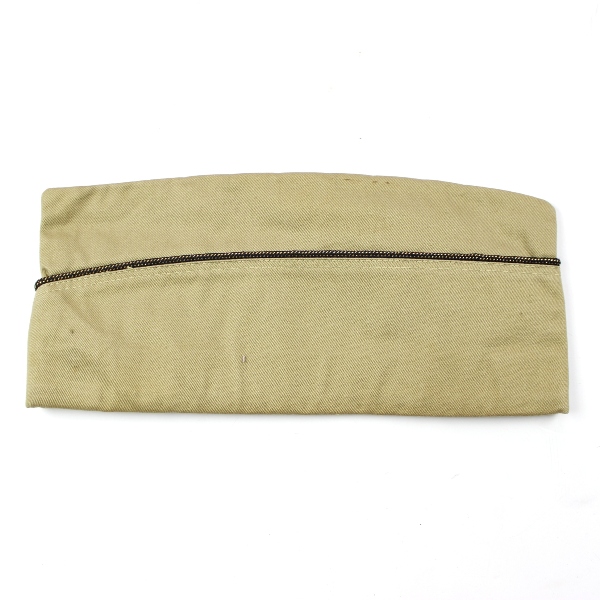 Officers khaki / tan cotton garrison cap -  7 1/8