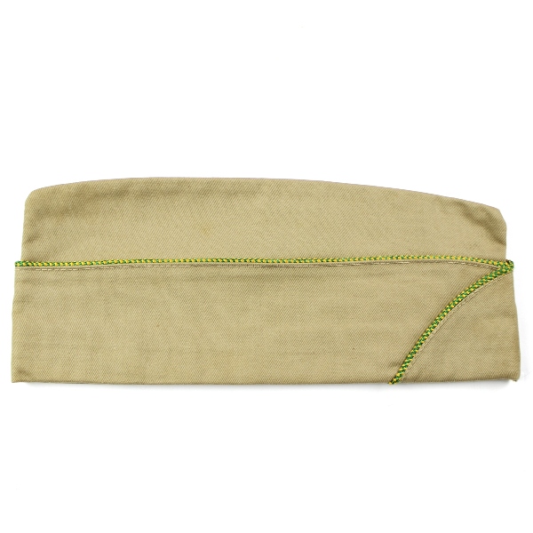 Khaki / tan cotton garrison cap - Military Police - 7 3/8