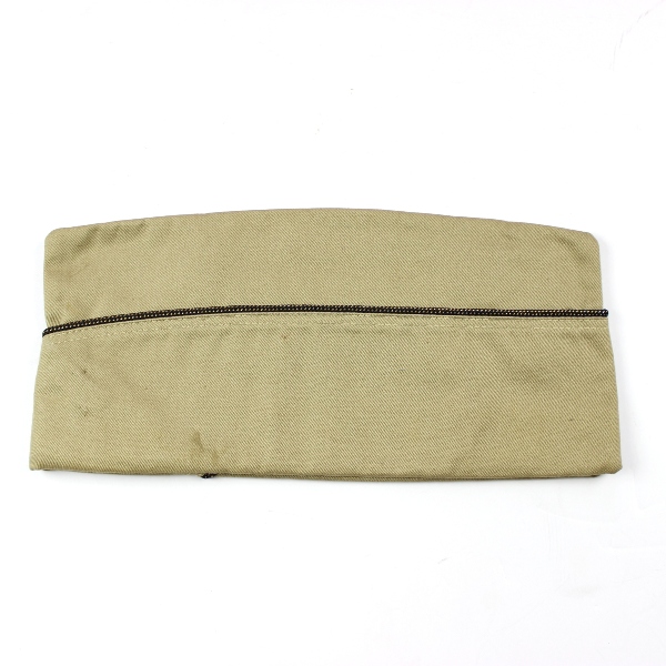 Officers khaki / tan cotton garrison cap -  7 1/8