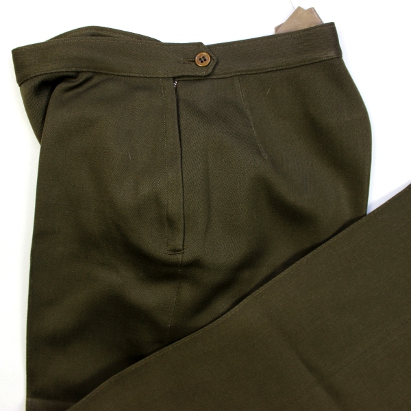 Women's Army Corps OD gabardine officers dress slacks