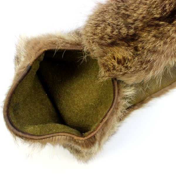 Scarce early Air Corps Arctic wolf fur mittens - Seattle QM Depot