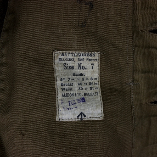 1940 pattern wool battledress w/ 9th Air Force patch